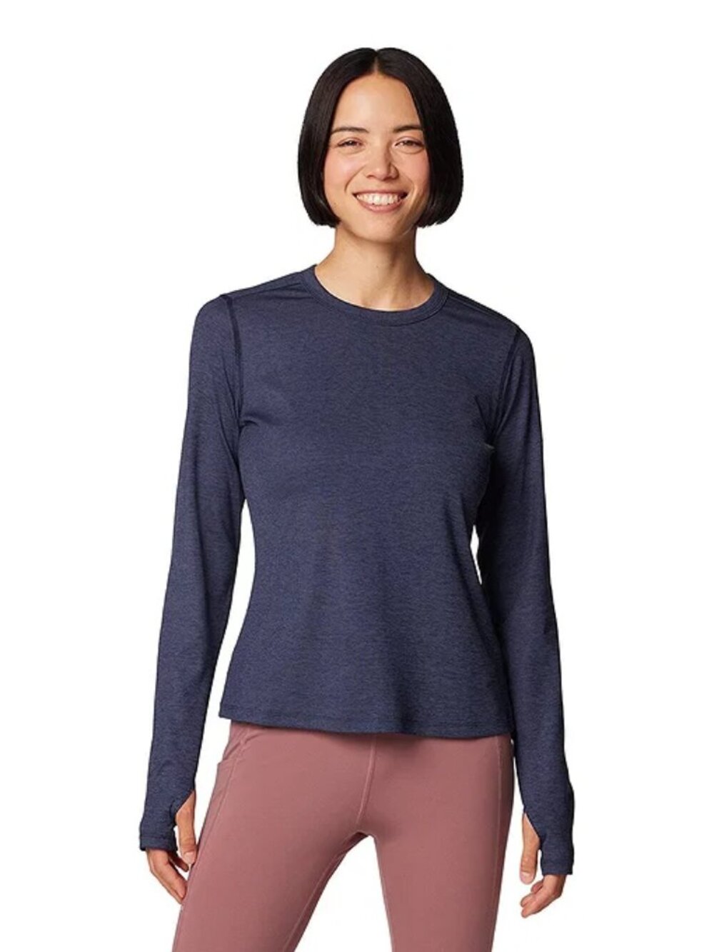 Columbia Women's Collegiate Navy Boundless Days Knit Crew Long Sleeve Shirt 3X